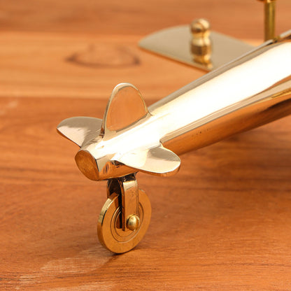 Brass Aeroplane Miniature (3 Inch)