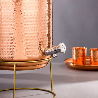 Copper Water Dispenser With Stand (20 Inch)