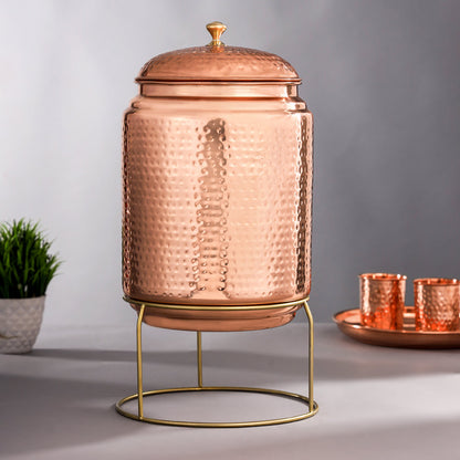 Copper Water Dispenser With Stand (20 Inch)
