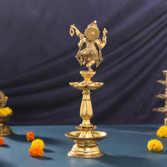 Brass Ganesha Diya/Lamp (16 Inch)