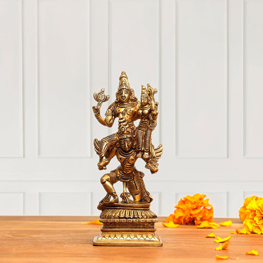 Brass Superfine Garuda, Vishnu & Lakshmi Idol (5.5 Inch)