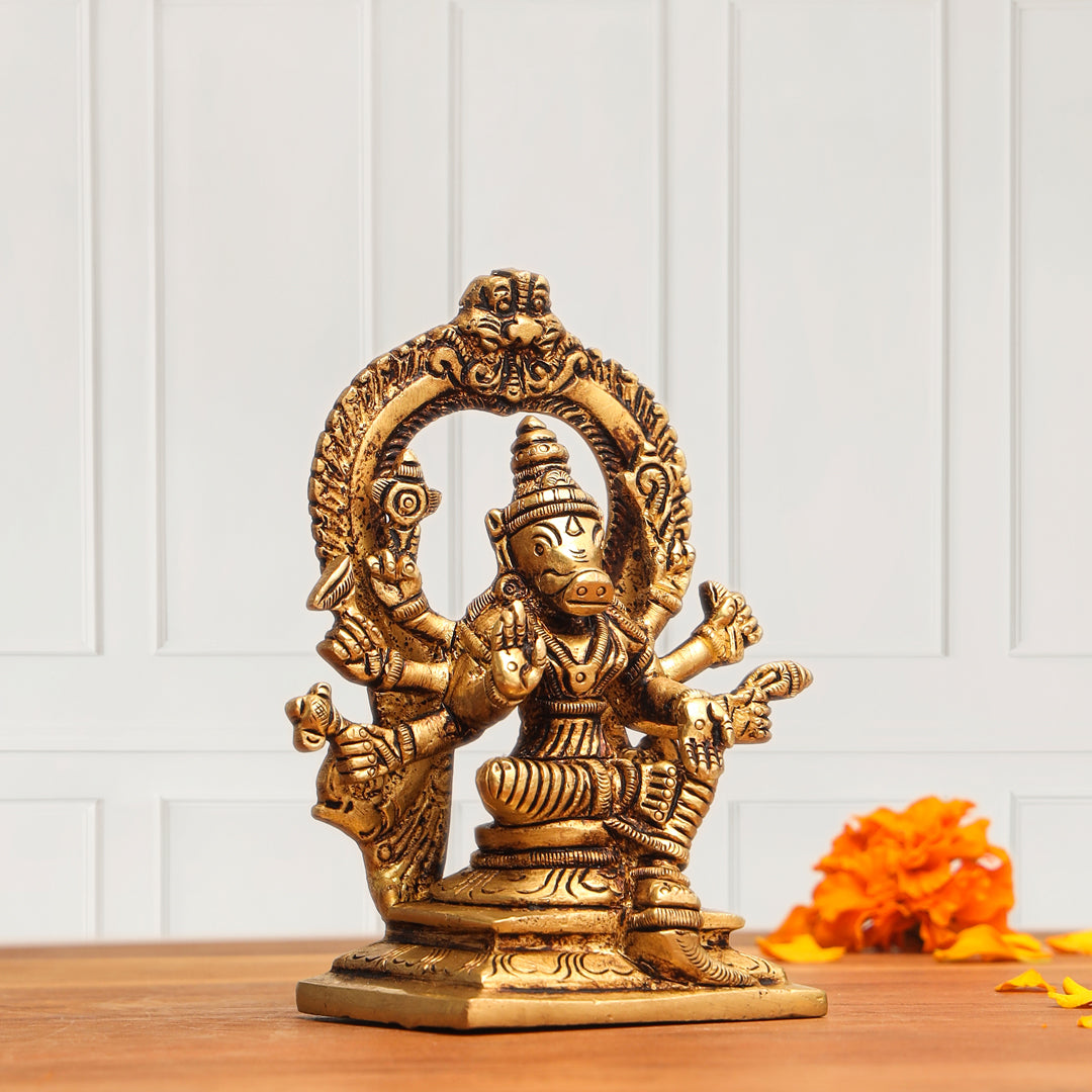 Brass Varahi Devi Idol (4.8 Inch)