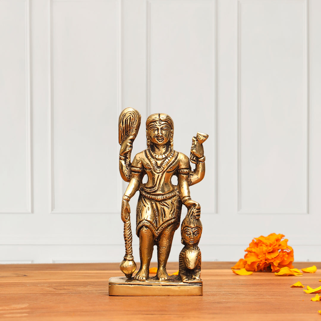Brass Kal Bhairav Idol (5 Inch)