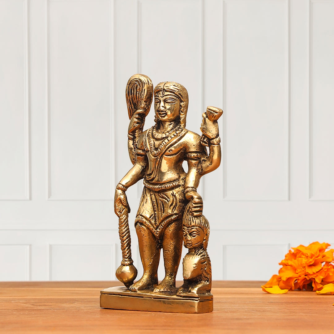 Brass Kal Bhairav Idol (5 Inch)