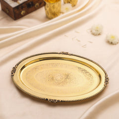 Brass Handcrafted Oval Tray