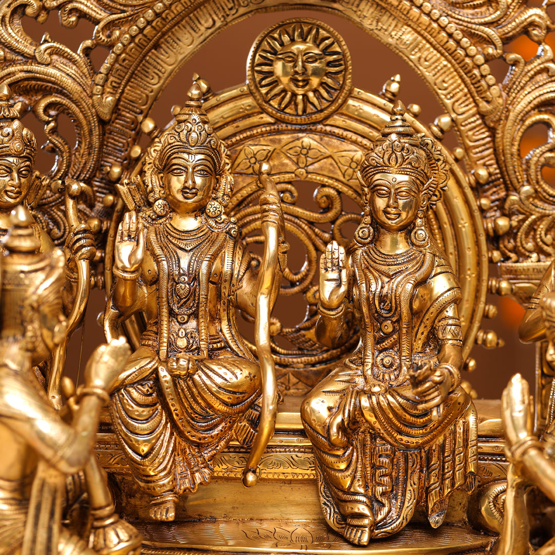 Brass Superfine Majestic Ram Darbar Statue (23 Inch)