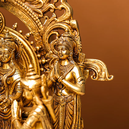 Brass Superfine Majestic Ram Darbar Statue (23 Inch)