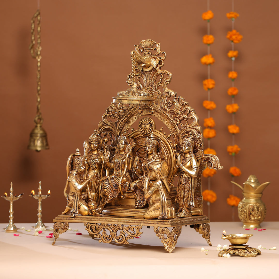 Brass Superfine Majestic Ram Darbar Statue (23 Inch)