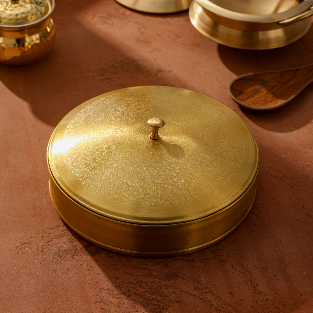 Brass Roti/Chapati box (4.5 Inch)