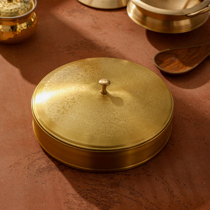 Brass Roti/Chapati box (4.5 Inch)