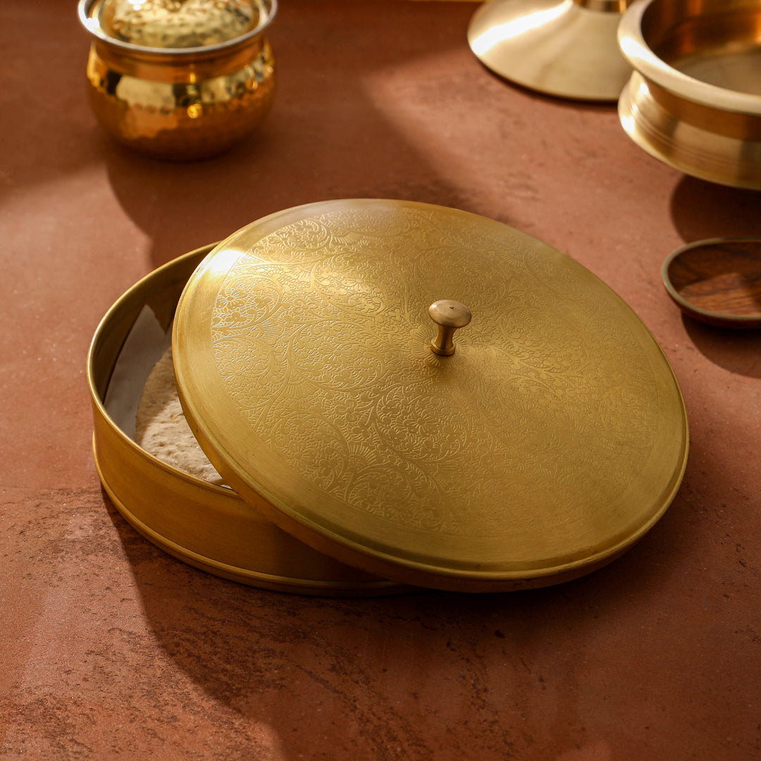 Brass Roti/Chapati box (4.5 Inch)