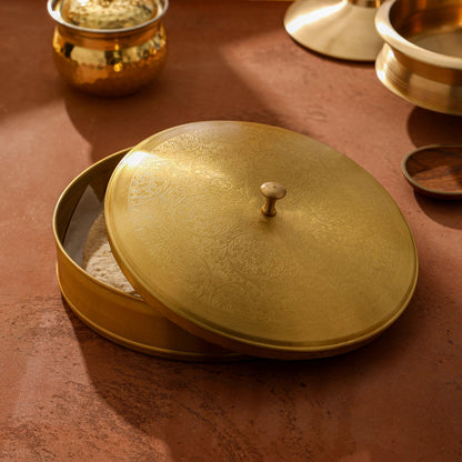 Brass Roti/Chapati box (4.5 Inch)