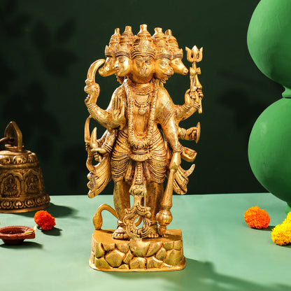Brass Panchmukhi Hanuman Idol (18 Inch)