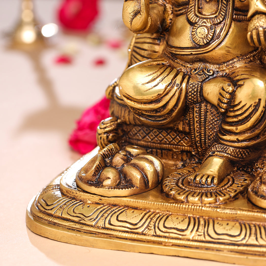 Brass Superfine Lord Ganesha Idol (9 Inch)