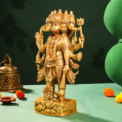 Brass Panchmukhi Hanuman Idol (18 Inch)