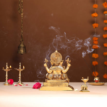 Brass Superfine Lord Ganesha Idol (9 Inch)