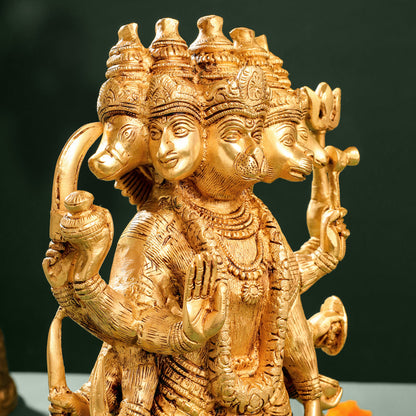 Brass Panchmukhi Hanuman Idol (18 Inch)