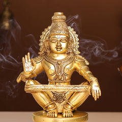 Brass Lord Ayyappa/Ayyappan Idol (14 Inch)