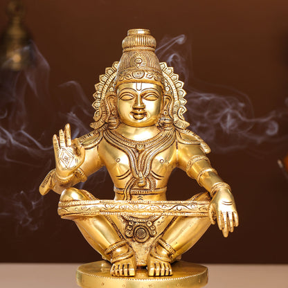 Brass Lord Ayyappa/Ayyappan Idol (14 Inch)