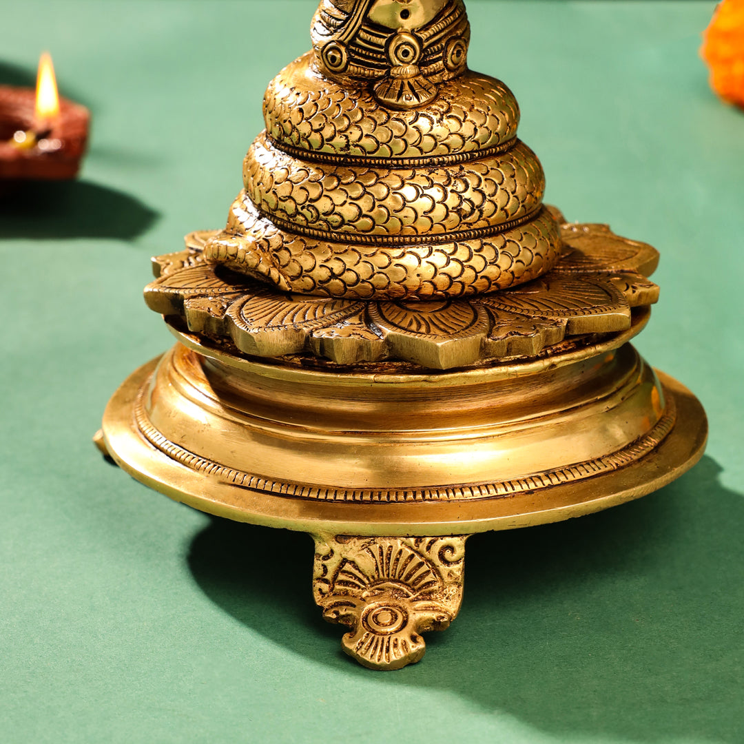 Brass Superfine God Patanjali Idol (10.5 Inch)