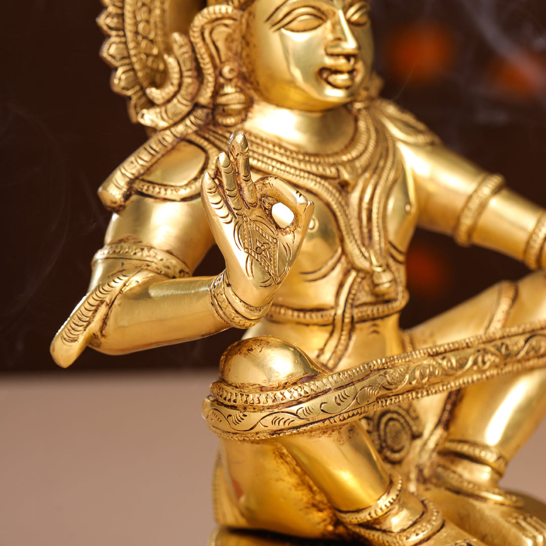 Brass Lord Ayyappa/Ayyappan Idol (14 Inch)