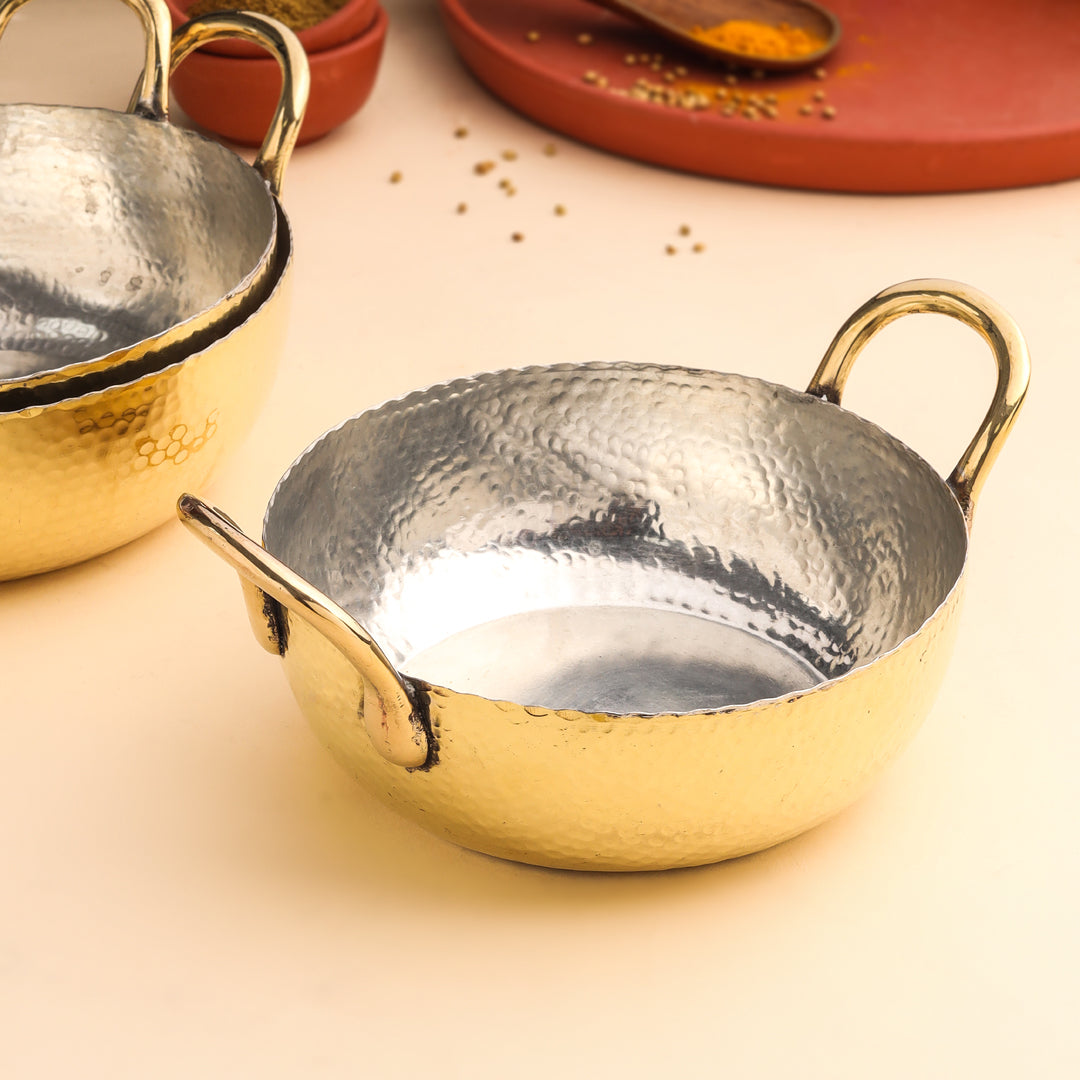 Brass Kadhai Set Of Three