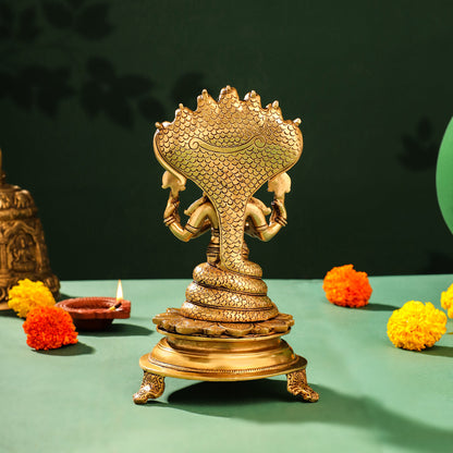 Brass Superfine God Patanjali Idol (10.5 Inch)