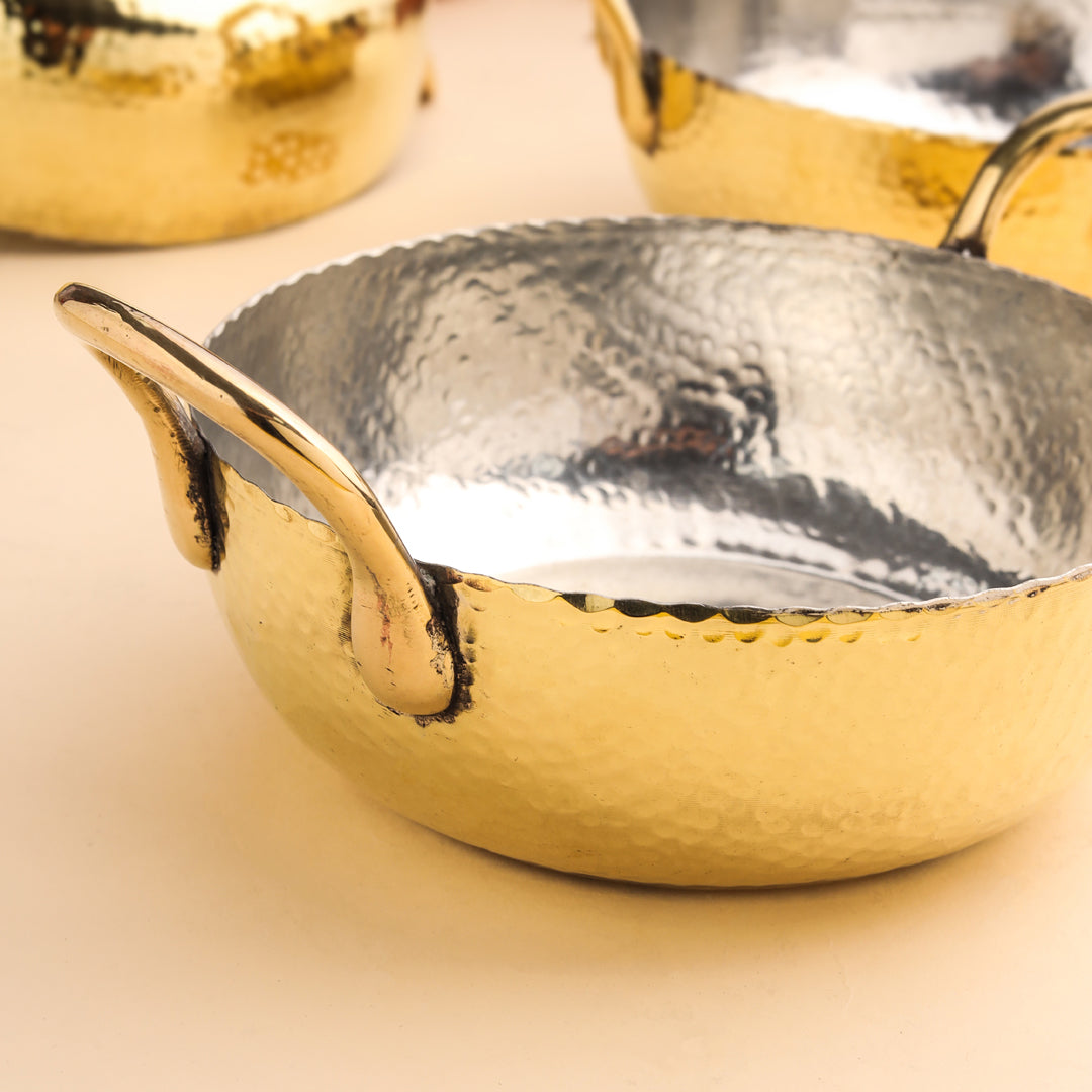 Brass Kadhai Set Of Three