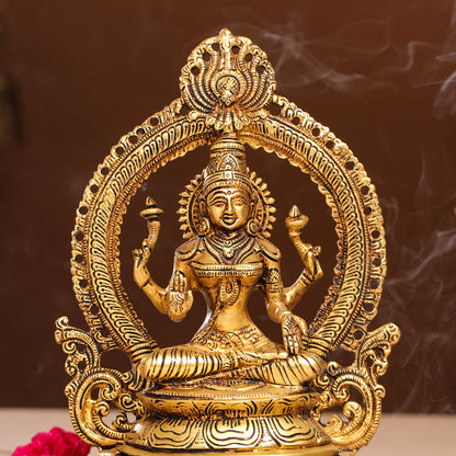 Brass Goddess Lakshmi Idol (11.2 Inch)