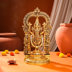 Brass Frame Tirupati Balaji Venkateshwar Idol (22 Inch)