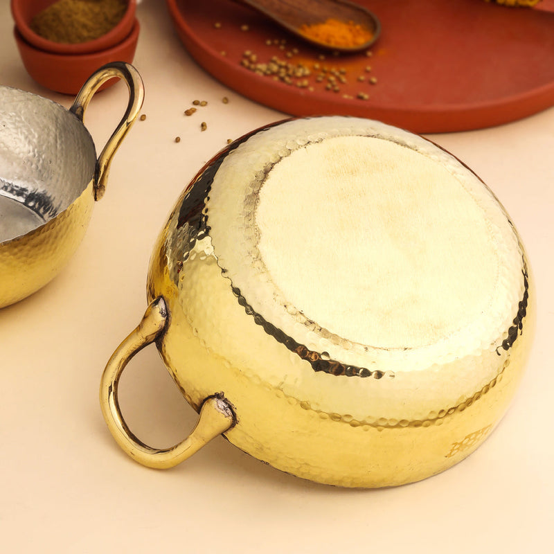 Brass Kadhai Set Of Three