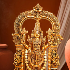 Brass Frame Tirupati Balaji Venkateshwar Idol (22 Inch)