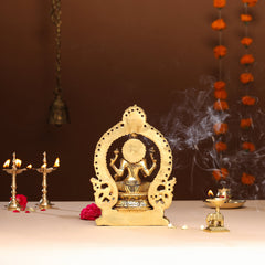Brass Goddess Lakshmi Idol (11.2 Inch)