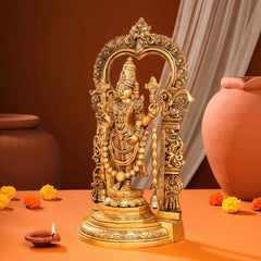 Brass Frame Tirupati Balaji Venkateshwar Idol (22 Inch)