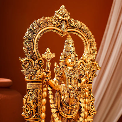 Brass Frame Tirupati Balaji Venkateshwar Idol (22 Inch)