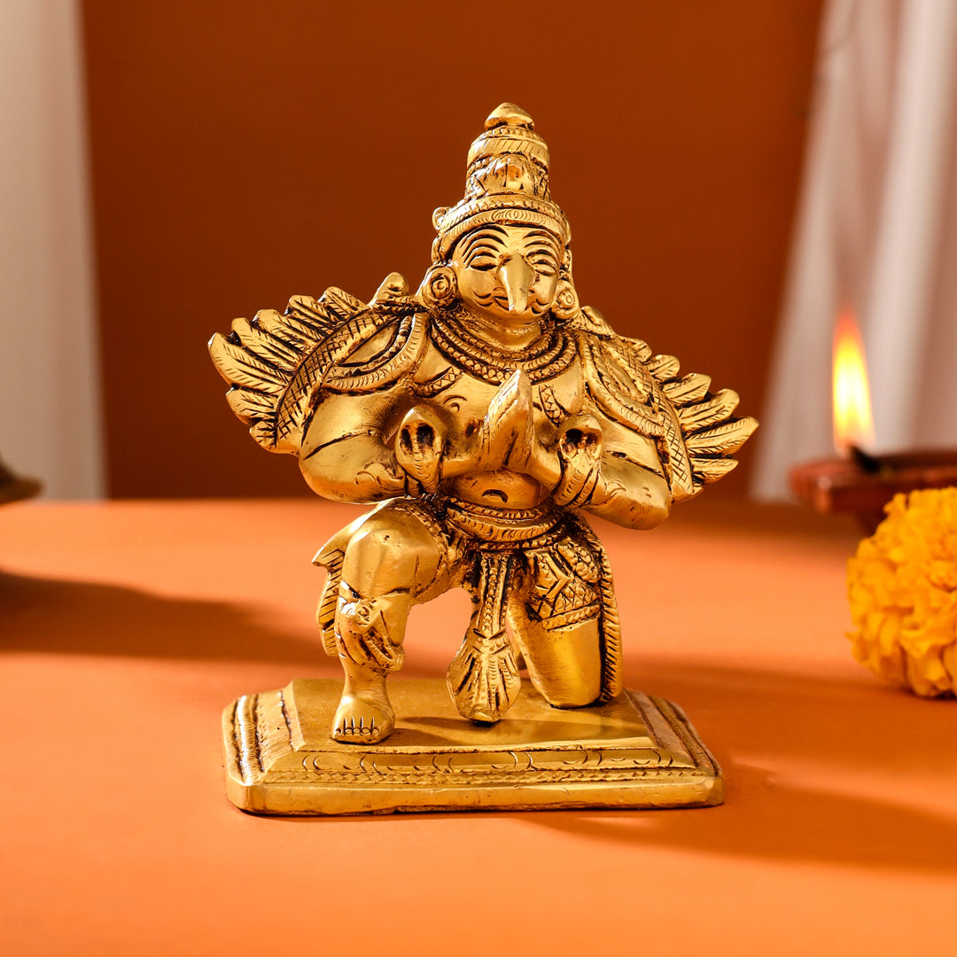Brass Sitting Garuda Idol (5 Inch)
