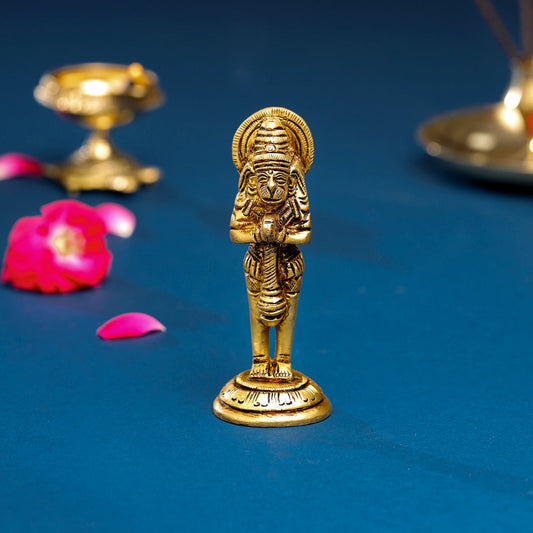Brass Hanuman Standing Idol (4.2 Inch)