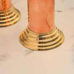 Brass/Copper Salt & Pepper Shakers Set Of Two (2.8 Inch)