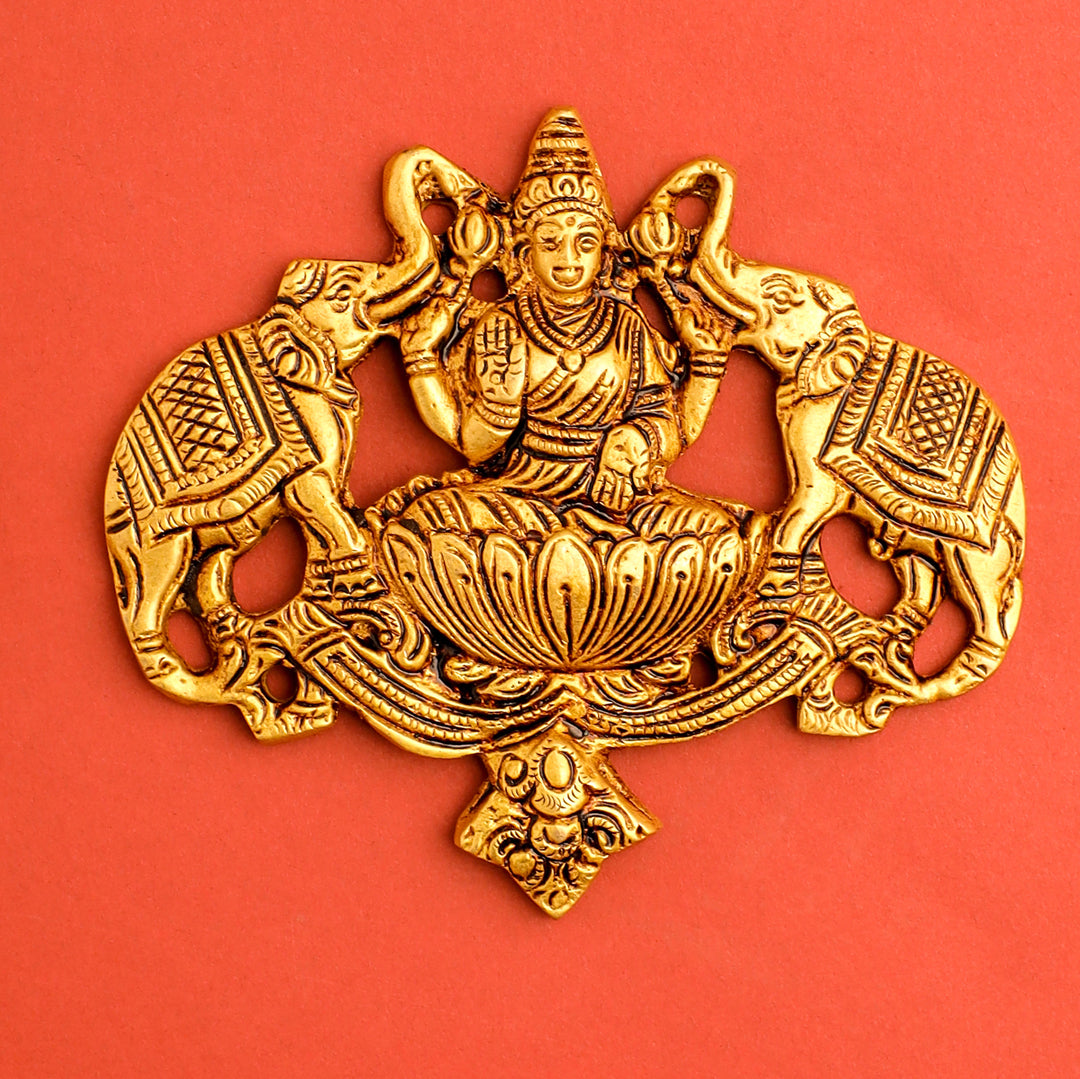 Brass Ashtalakshmi Hanging Plates Set (3.5 Inch)