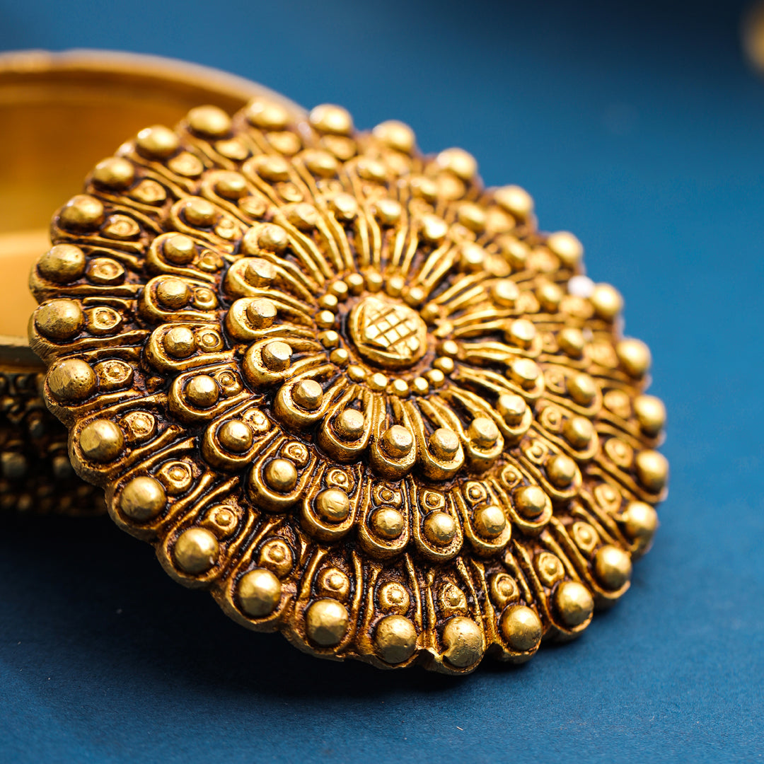 Brass Kumkum Box (2.5 Inch)