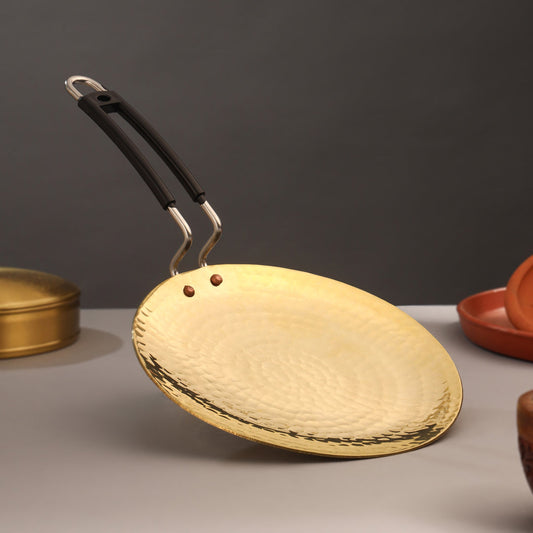 Brass Hammered Roti Tawa (17.5 Inch)