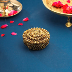 Brass Kumkum Box (2.5 Inch)