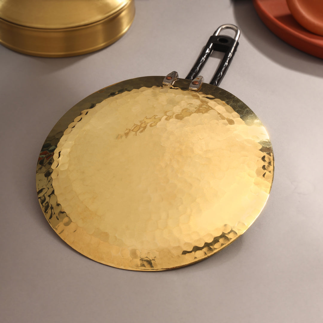 Brass Hammered Roti Tawa (17.5 Inch)