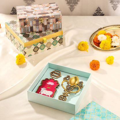 Brass Pooja Spoon Festive Gift Hamper