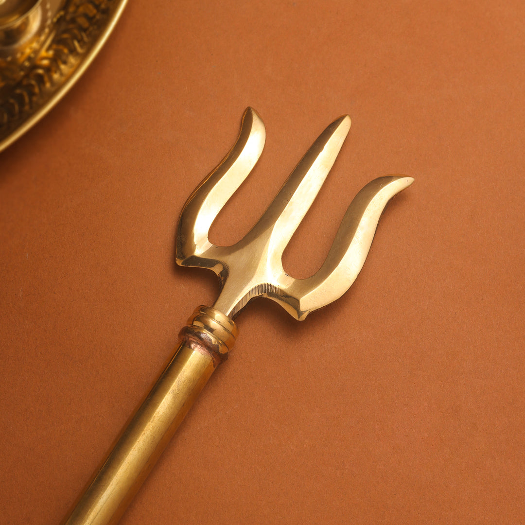 Brass Shiva Trishul (23 Inch)