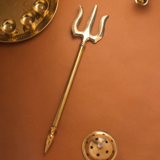 Brass Shiva Trishul (23 Inch)