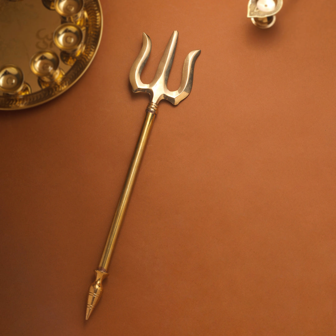 Brass Shiva Trishul (23 Inch)