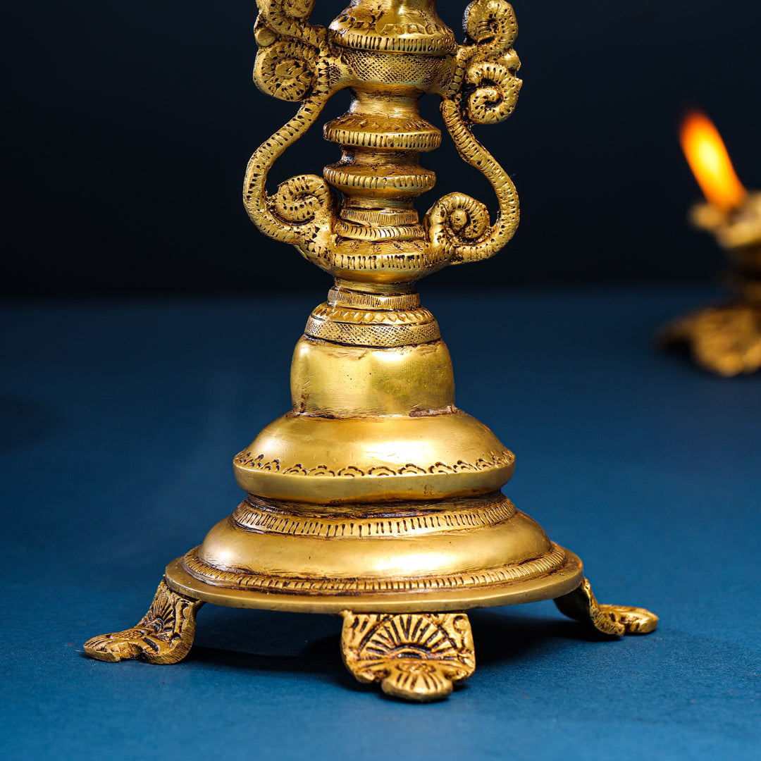 Brass Ganesha Diya/Lamp (12.5 Inch)