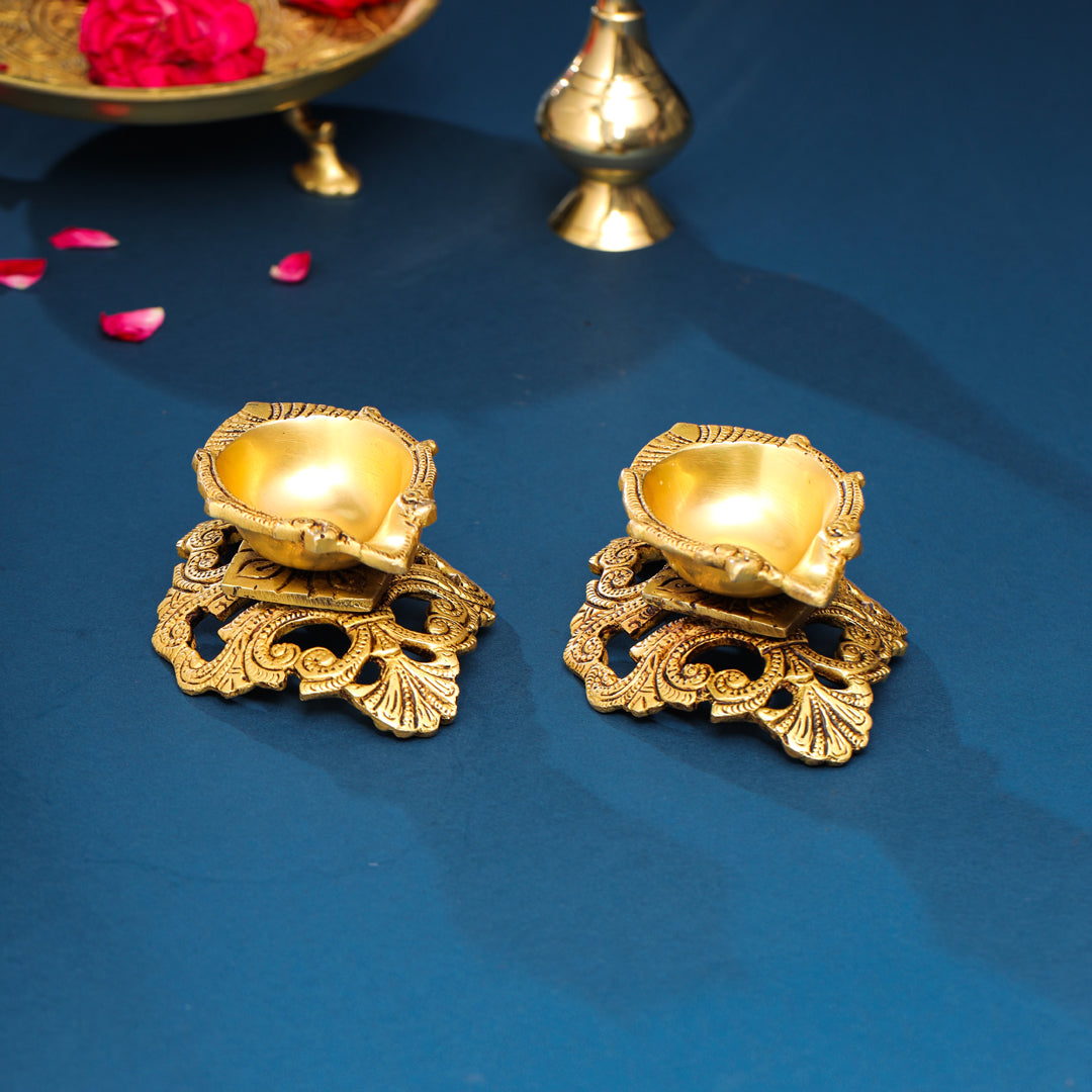 Brass Oil Diya Pair (2.5 Inch)