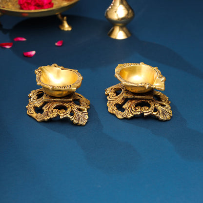 Brass Oil Diya Pair (2.5 Inch)